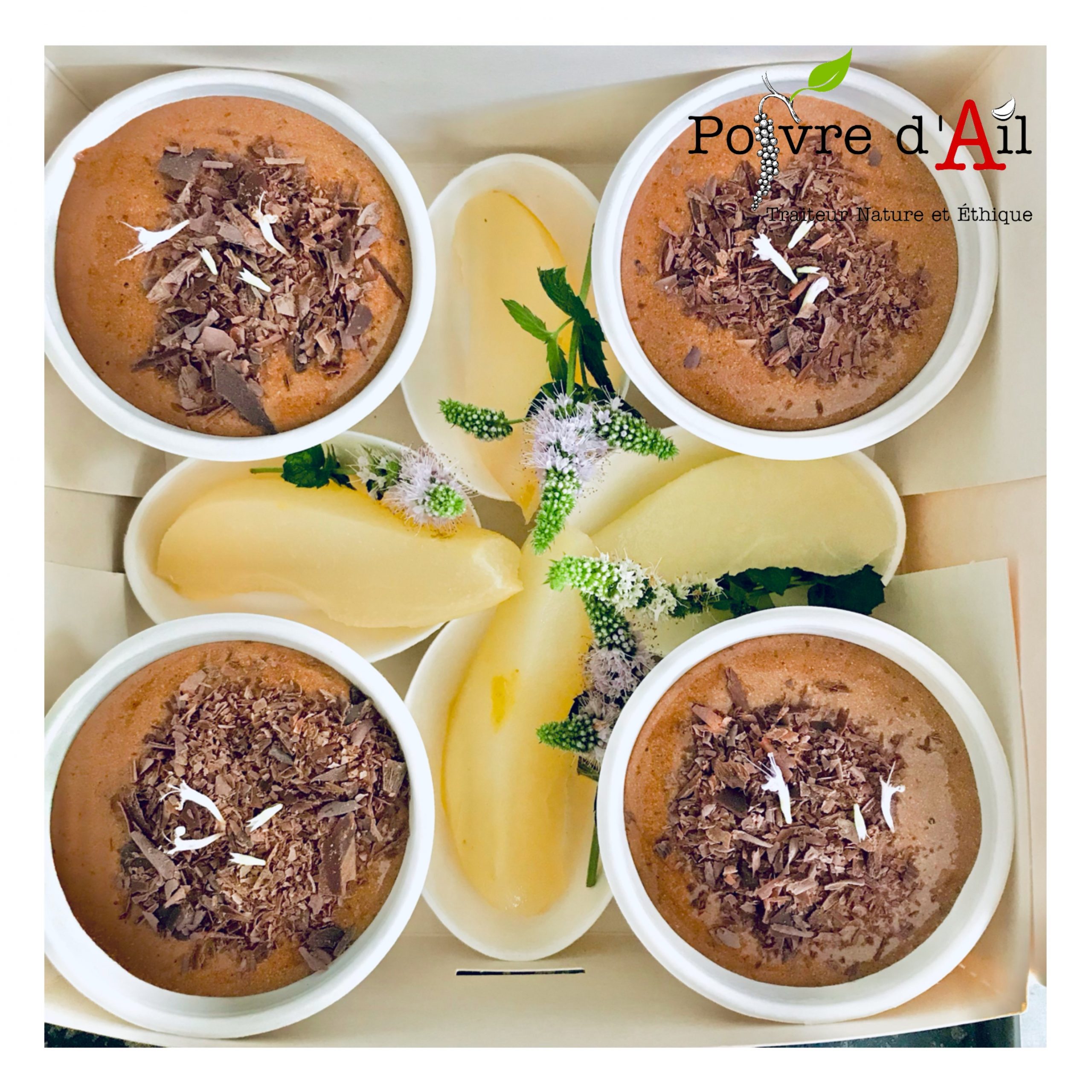 Mousse Chocolat Praliné Traiteur Poivre d'Ail BIO Cassis La Ciotat Aubagne Gémenos Carnoux Ceyreste Roquefort La Bédoule 2